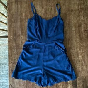 Market & Spruce navy romper | XS petite